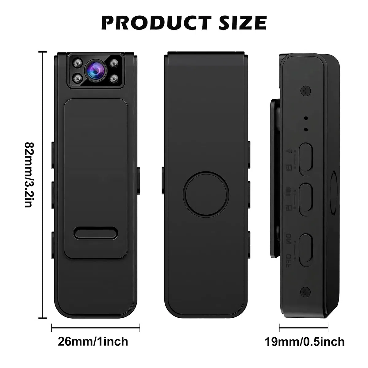 Petite caméra avec enregistrement et vidéo, mini caméra, petite caméra, caméra corporelle, mini caméra de surveillance 1080p HD, caméra cachée, enregistrement vidéo, fonction audio