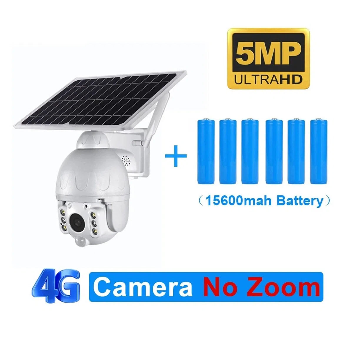 Caméra de sécurité extérieure Solaire 5MP 4G