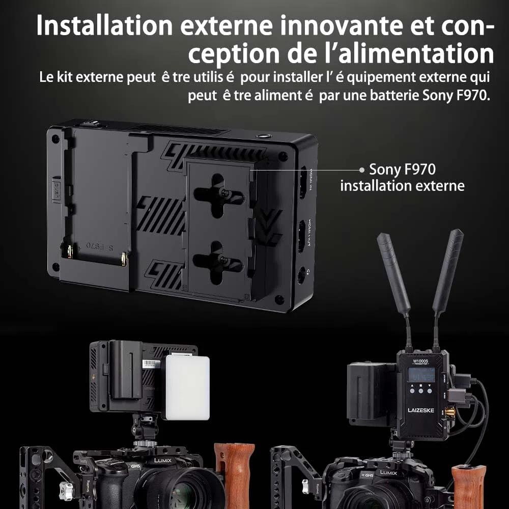 FEELWORLD LUT5 DSLR Camera Moniteur DSLR 5.5" 3000nit Ultra Haute luminosité 3DLUT HDR Moniteur à écran Tactile 1920 * 1080 4K HDMI