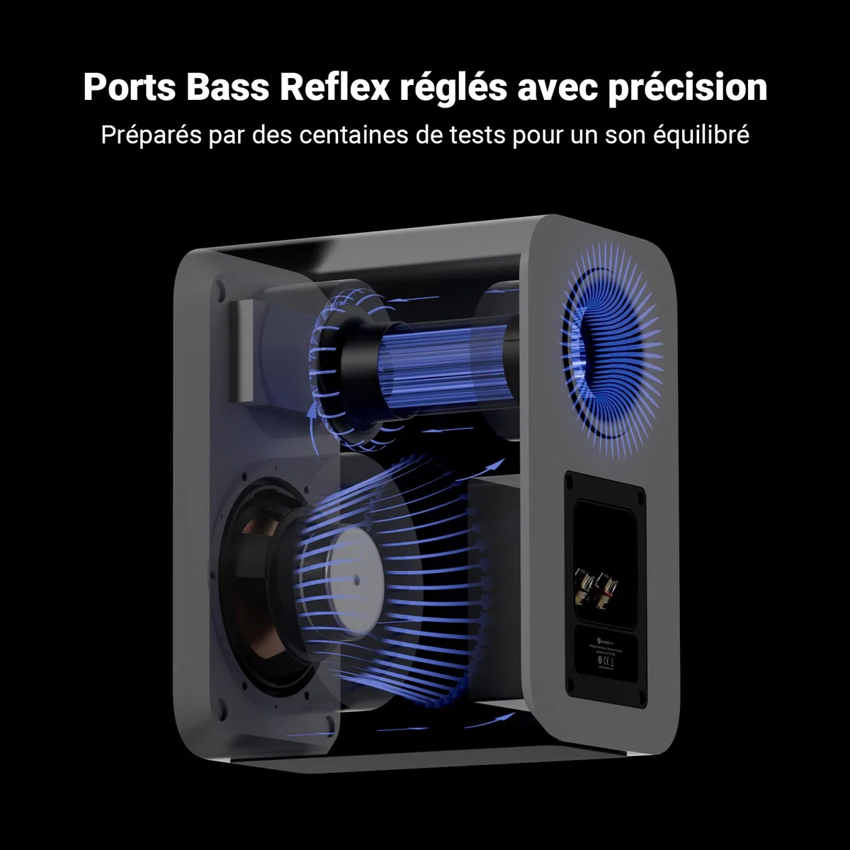 Fosi Audio SP601 Enceintes Bibliothèque, Enceinte Passives 4Ω 160W avec Woofers Composites HybridCone de 6,5 Pouces, Son Stéréo HiFi pour Home Cinéma, Bureau, TV et Intérieur (Paire)