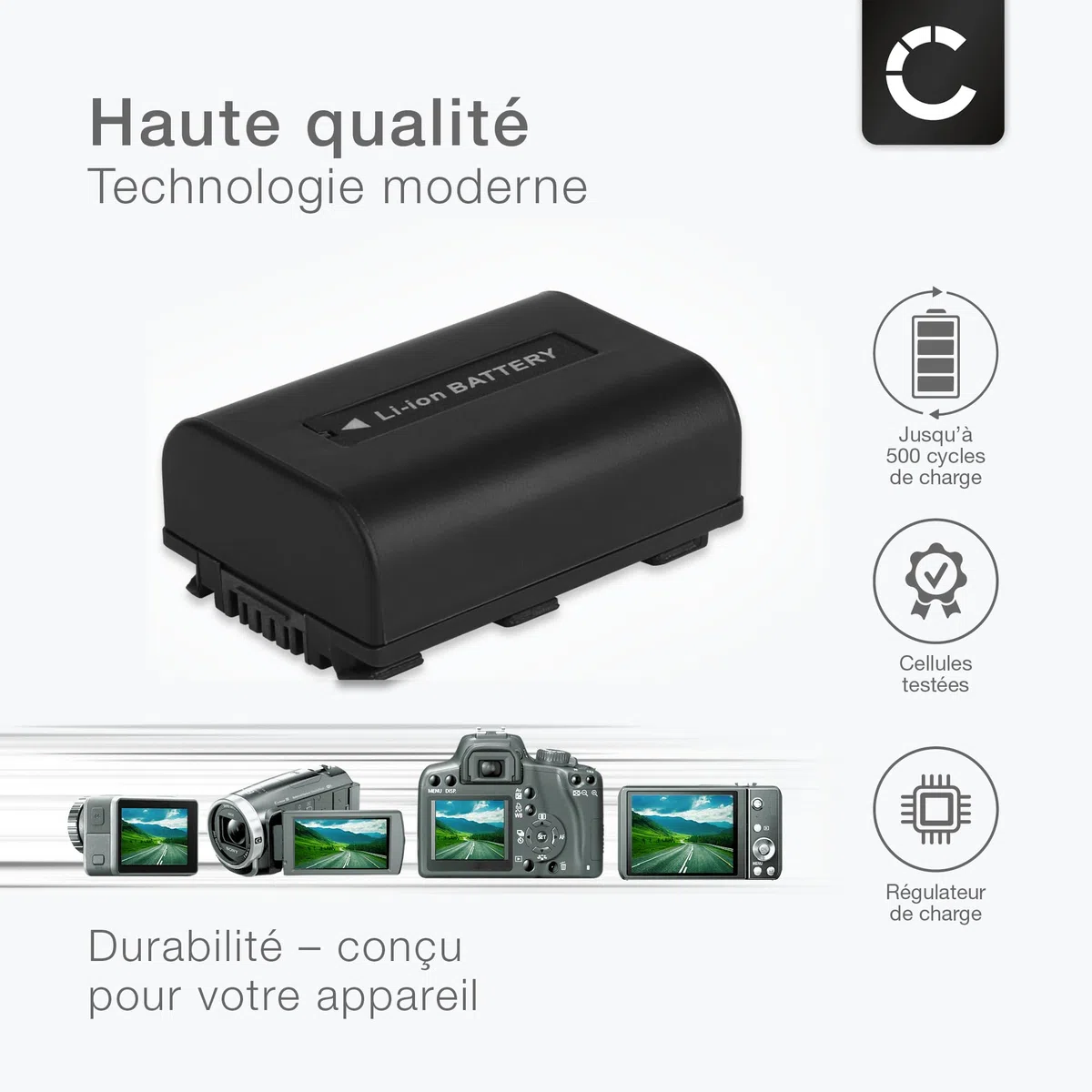 CELLONIC 1x Batterie pour Appareil Photo Compatible avec Sony DSLR-A200 (α200), DSLR-A230 (α230), DSLR-A330 (α330), NP-FH50 - (700mAh, 7.4V)
