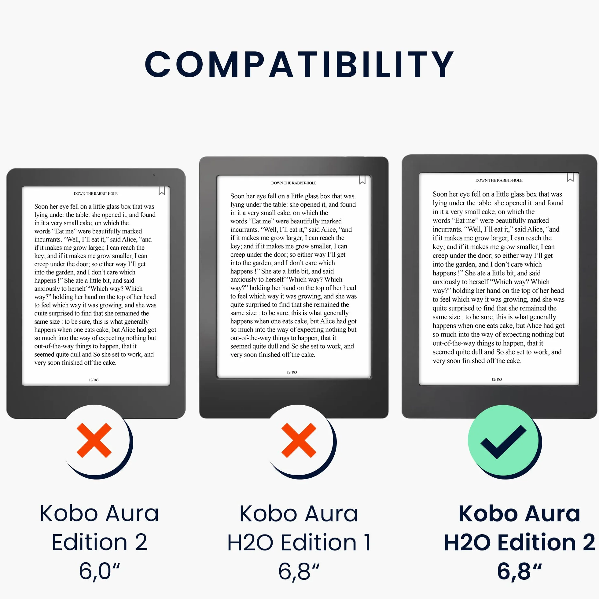 kwmobile Étui liseuse Compatible avec Kobo Aura H2O Edition 2 - Étui à Rabat magnétique Protection en Jean - Bleu