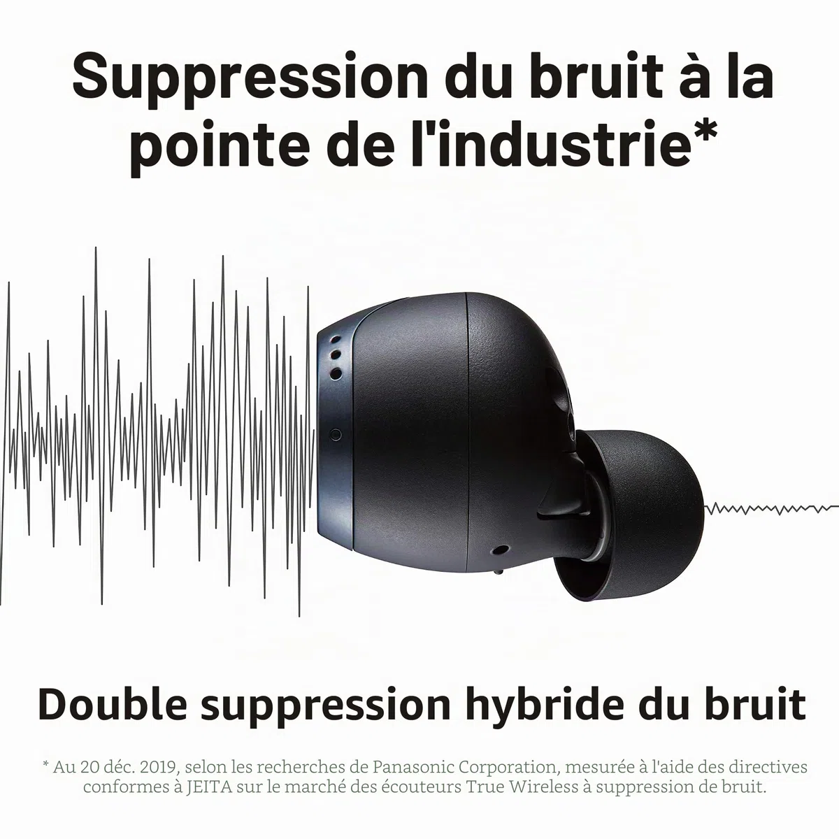 Technics Ecouteurs true wireless EAH-AZ70WE-S I HP 10mm Double réduction de bruits Bluetooth Touch sensor Charge rapide Activation assistant vocal IPX4 silver - Version Française