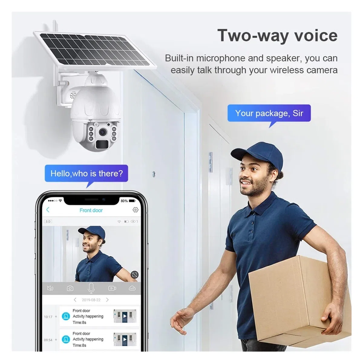 Caméra de sécurité extérieure Solaire 5MP 4G