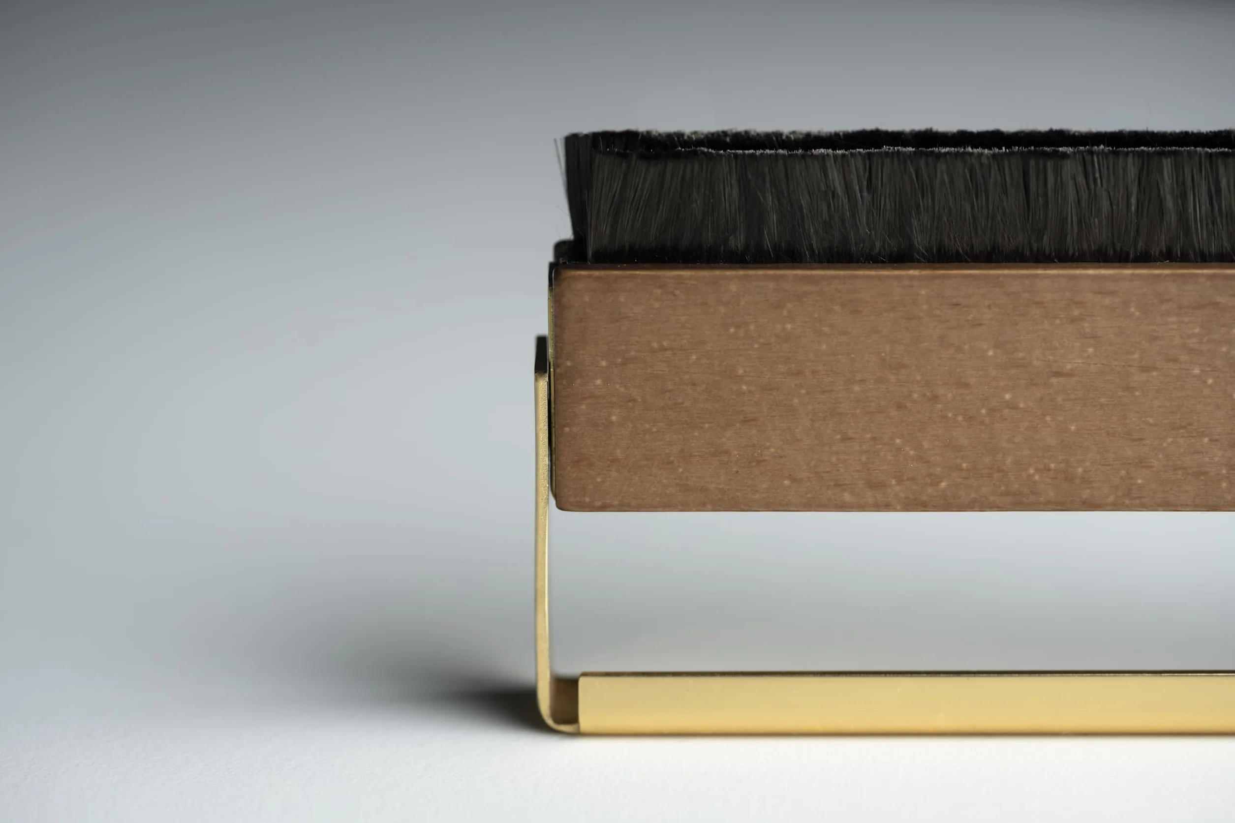 Pro-Ject Brush it Premium Brosse à plaques de qualité supérieure avec câble de Terre et Manche en Bois