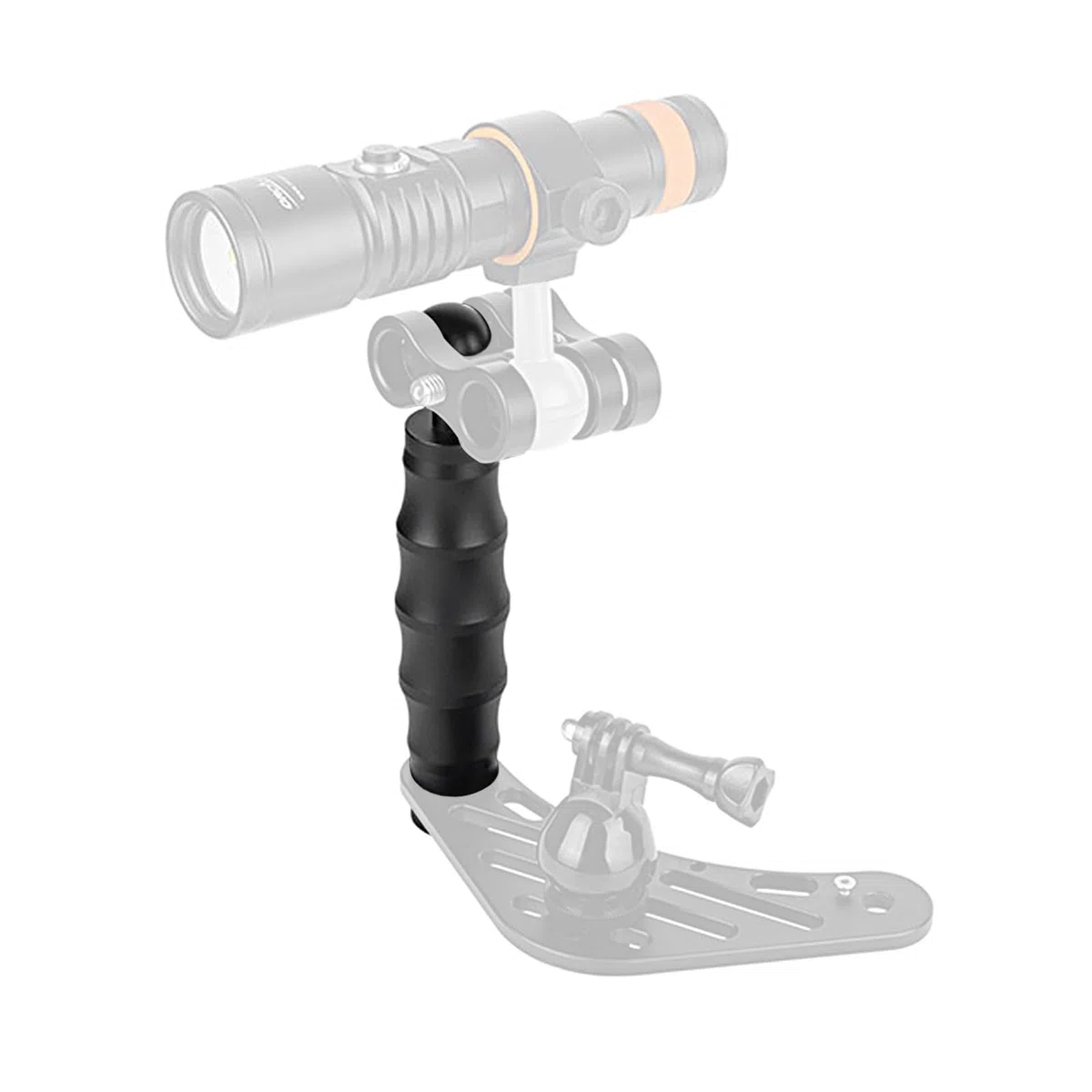 ORCATORCH ZJ12 Poignée de Photographie sous-Marine pour Platine Caméra, Grip Universel 155mm pour Pinces à Rotule et Lampe de Plongée, Équipement de Plongée Professionnel