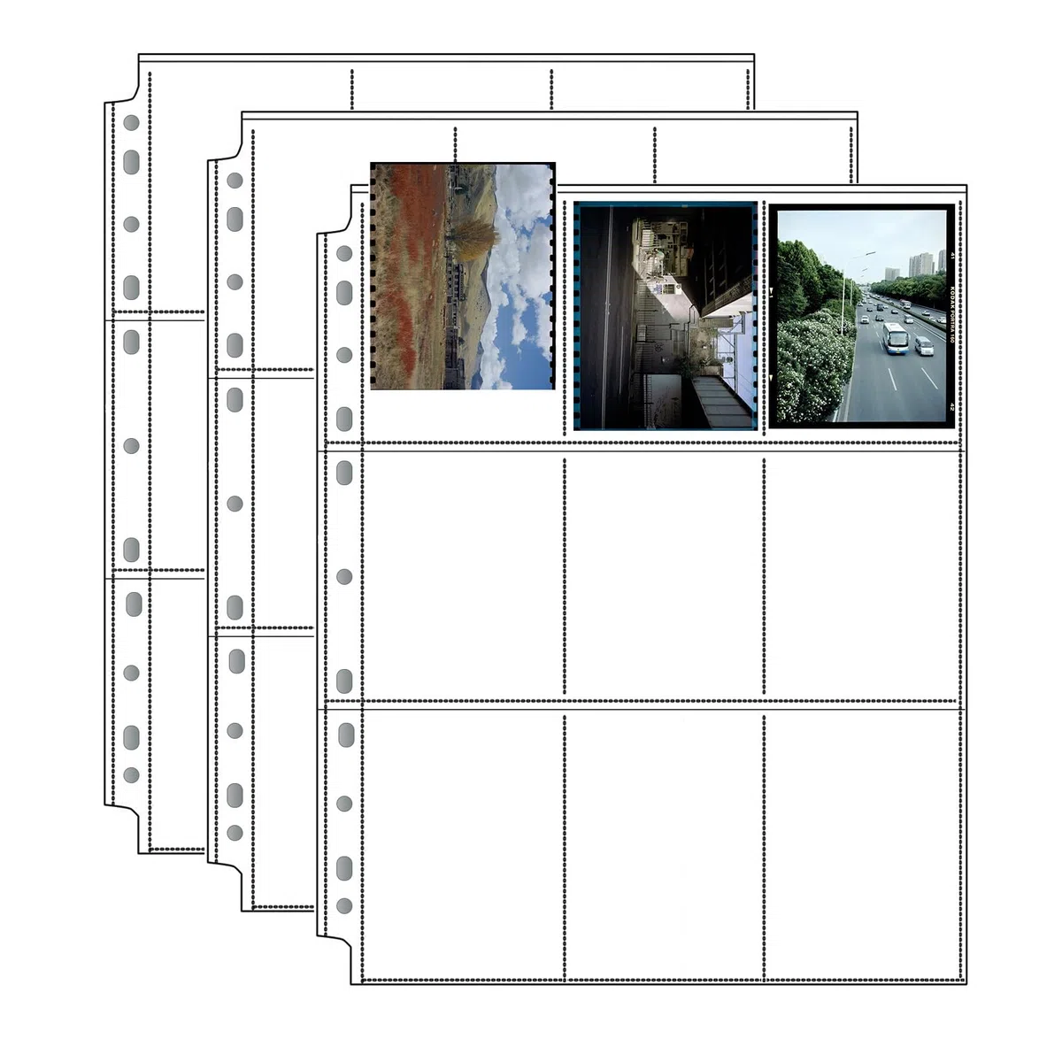 eTone 120 Feuilles de Stockage d'archives 6X9 Diapositives négatives à Film Unique, Paquet de 50