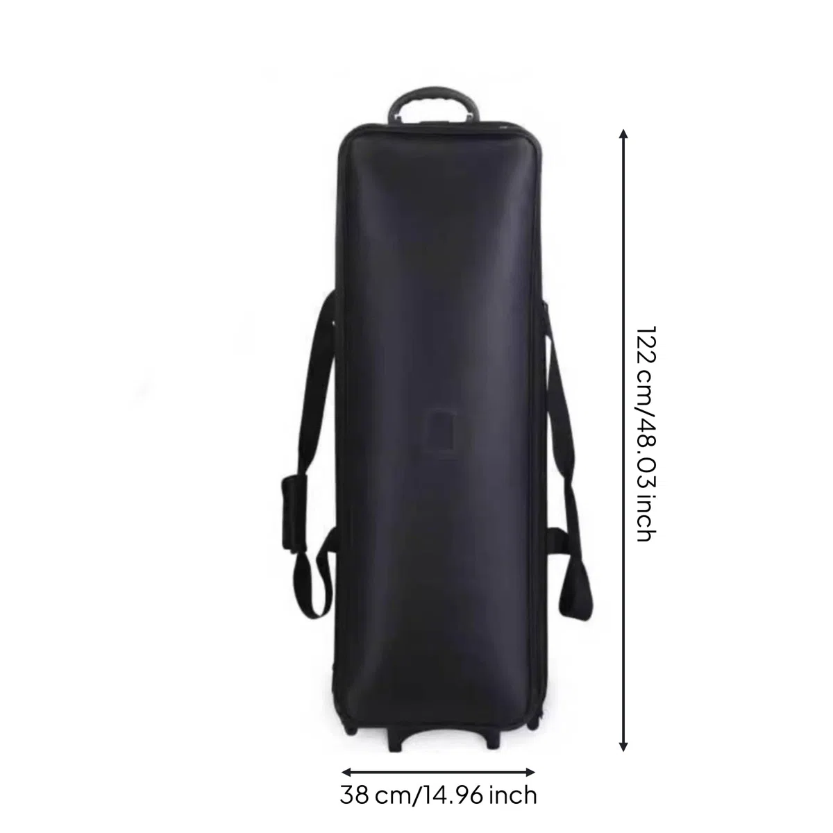 Camera Rolling Case Sac Photo Valise Trolley Boîtier Transport Housse Rembourrée Étanche en Nylon et Oxford Cloisons, 110cm Bordure Noire, 110cm