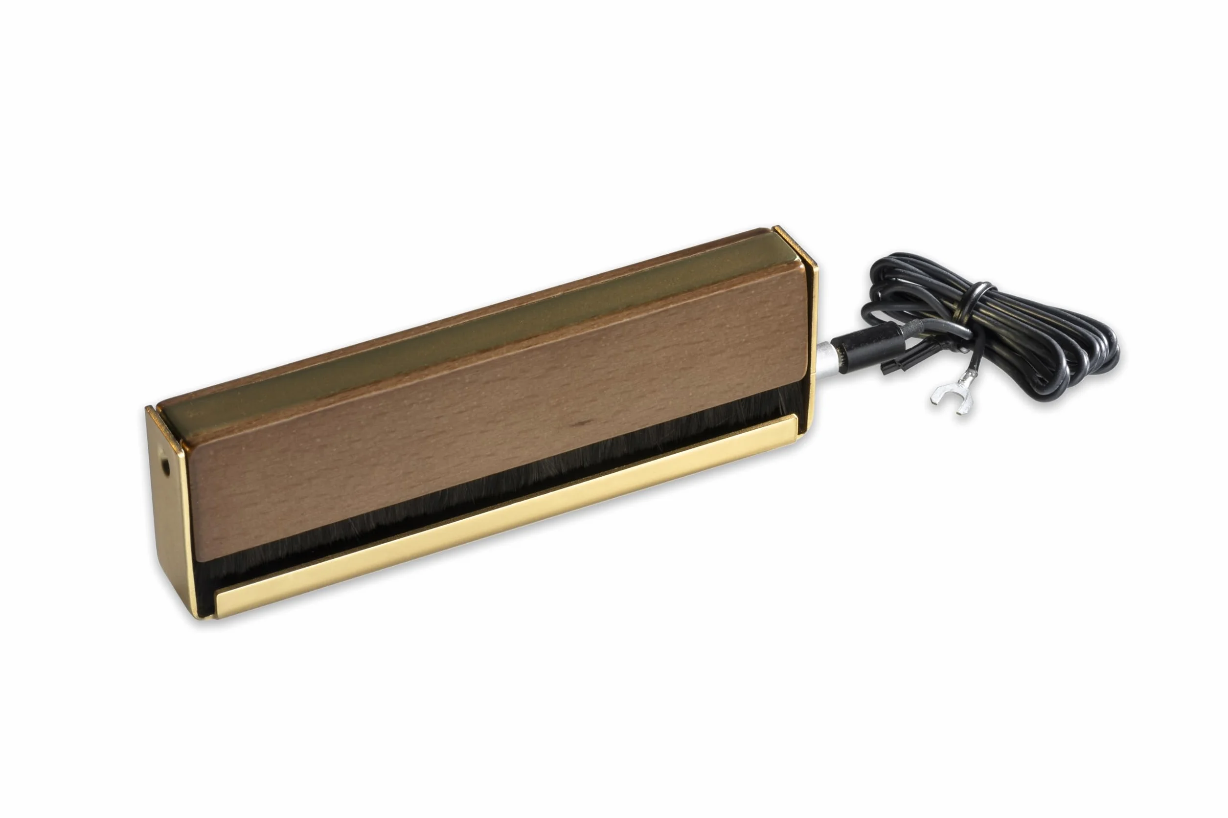 Pro-Ject Brush it Premium Brosse à plaques de qualité supérieure avec câble de Terre et Manche en Bois
