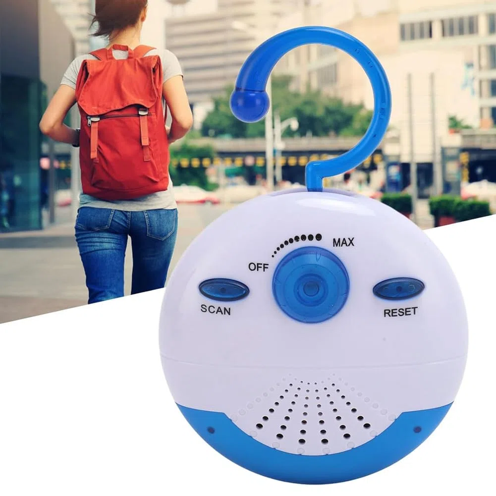 TYREE Radio de Douche Étanche, Mini Radio FM Portable Haut-Parleur Intégré pour Salle de Bain Cuisine, Canotage, Randonnée, Haut-Parleur de Douche
