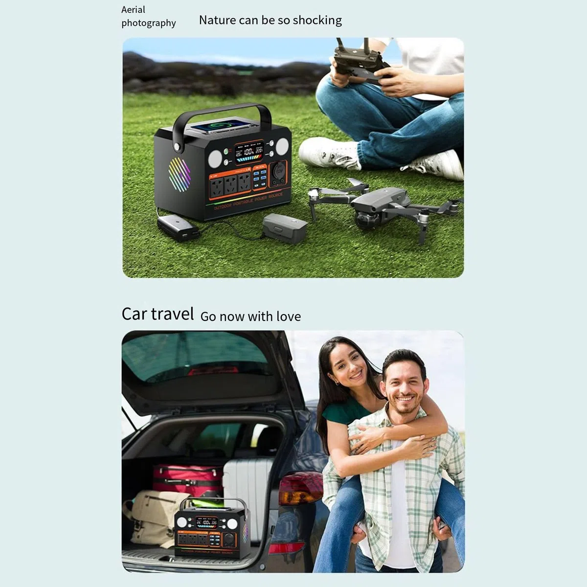 Alimentation de Secours Mobile 220 V pour la Maison, Les Voyages en Voiture et Le Camping. Nombreuses spécifications Disponibles, 500 000 mAh.