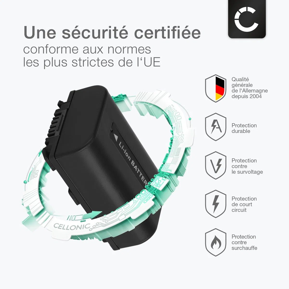 CELLONIC 1x Batterie pour Appareil Photo Compatible avec Sony DSLR-A200 (α200), DSLR-A230 (α230), DSLR-A330 (α330), NP-FH50 - (700mAh, 7.4V)