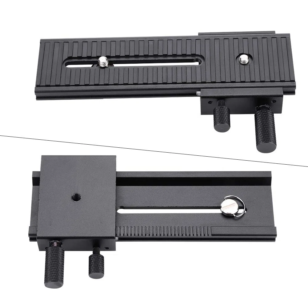 Diyeeni Rail Slider Camera Slider Mise au Point Macro bidirectionnelle avec vis de Montage 1/4 "pour Prise de Vue rapprochée avec échelle de précision pour Une Mise au Point Rapide