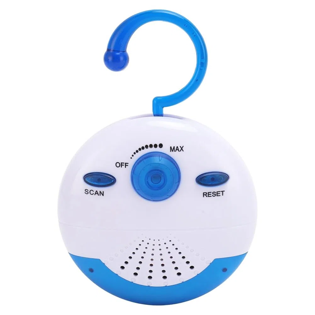 TYREE Radio de Douche Étanche, Mini Radio FM Portable Haut-Parleur Intégré pour Salle de Bain Cuisine, Canotage, Randonnée, Haut-Parleur de Douche