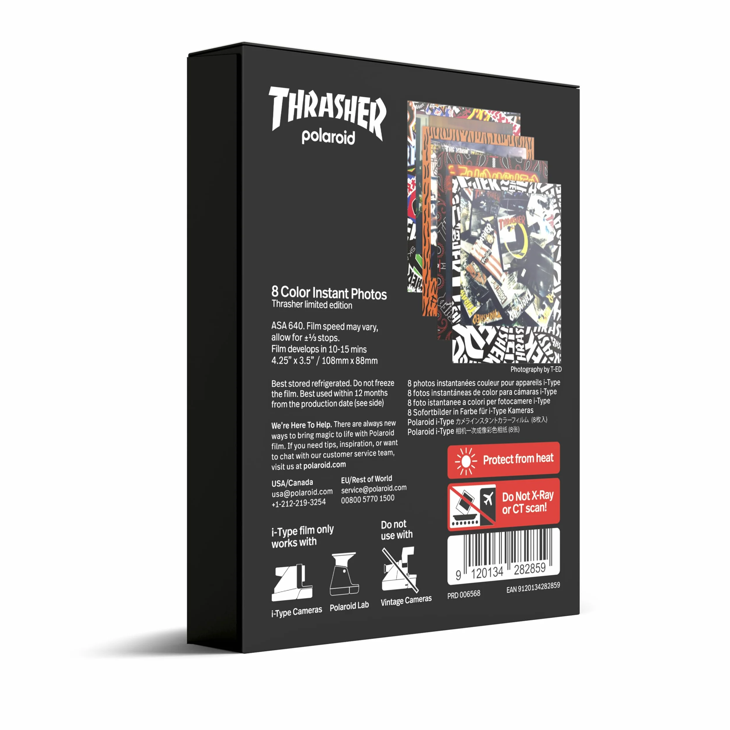 Polaroid Film Couleur i-Type - Thrasher Édition limitée (8 Photos) (6568)