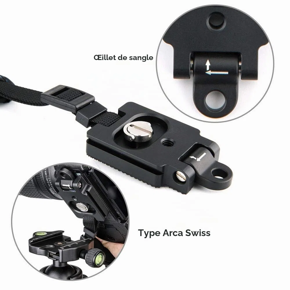 JJC Sangle pour appareil photo reflex numérique (avec plaque de type Arca)