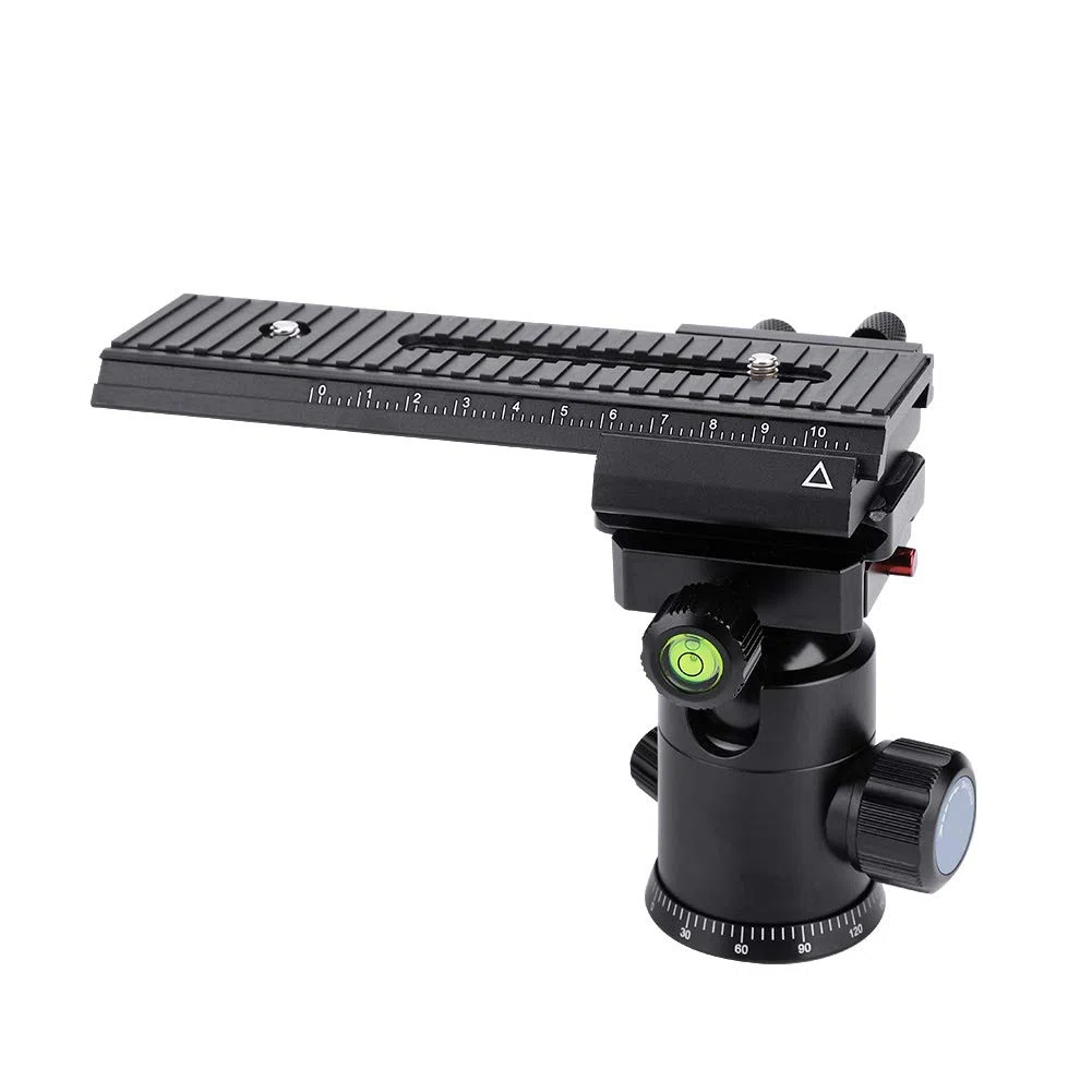 Diyeeni Rail Slider Camera Slider Mise au Point Macro bidirectionnelle avec vis de Montage 1/4 "pour Prise de Vue rapprochée avec échelle de précision pour Une Mise au Point Rapide