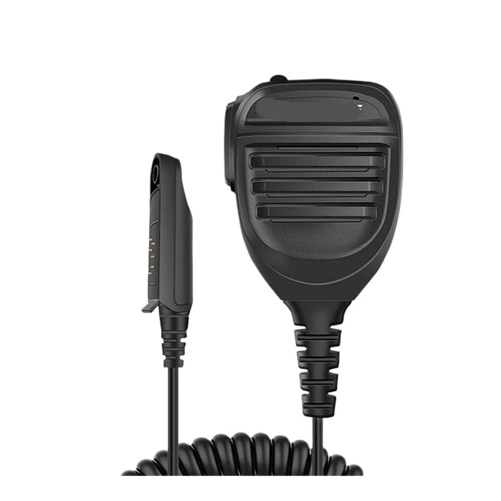 Convient for Baofeng Walkie Talkie UV 9R Pro Haut-Parleur Microphone étanche for PTT Micro for UV9R Plus S22 BF A58 9700 GT 3WP Radio(Dual PTT-Mic-Black)