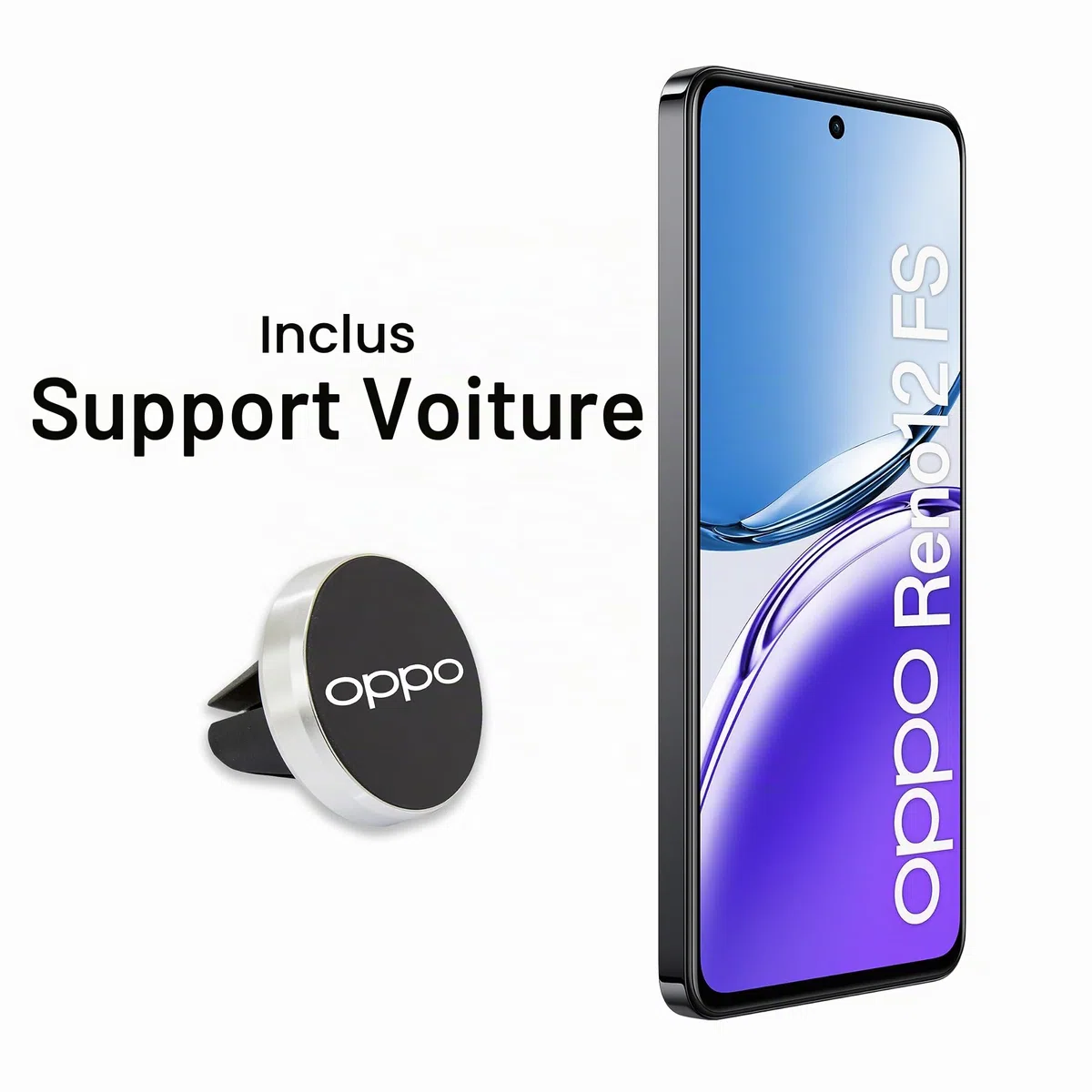 Oppo Reno12 FS AI Smartphone, Triple caméra 50+8+2MP, Selfie 32MP, écran 6,67" 120HZ AMOLED FHD+, 5000mAh, RAM 16 Go (8+8) +ROM 512 Go, Support Auto [Deluxe Edition], Mat Gris