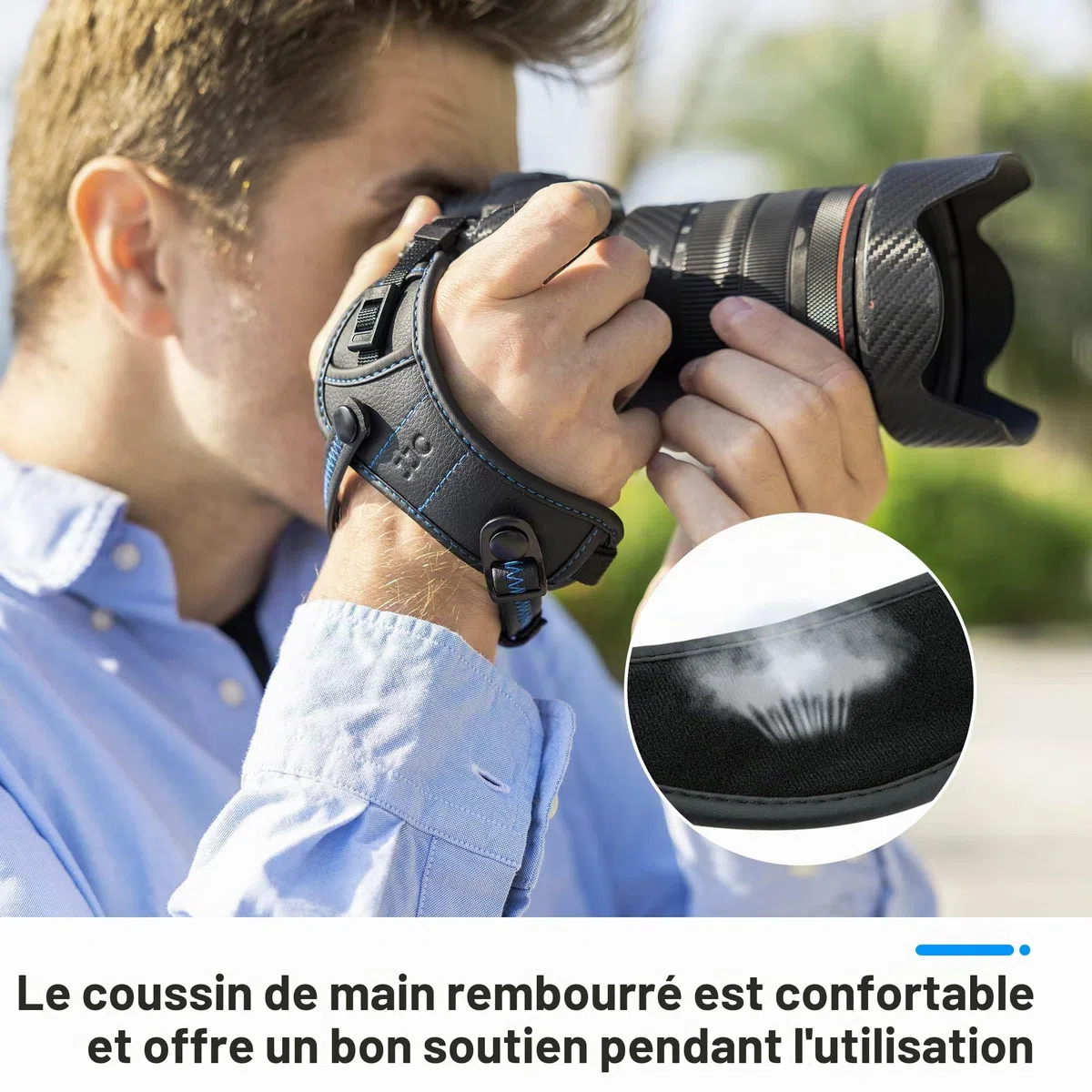 JJC Sangle pour appareil photo reflex numérique (avec plaque de type Arca)