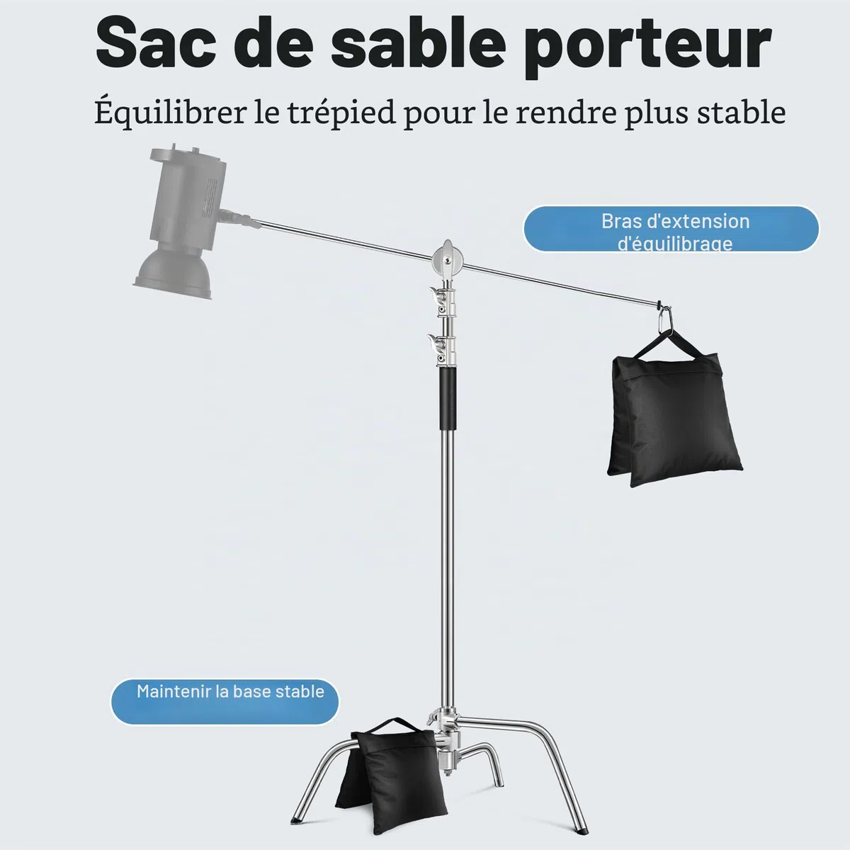 Victiv Lot de 4 Sac de Sable Résistants, 57x26,5cm Sacs de Lestage pour Trépied Photographique, 800D Oxford Sacs de Sable pour Renforcer Lestage, Sac de Sable pour Jardin, Tente, Parasol, Balançoire
