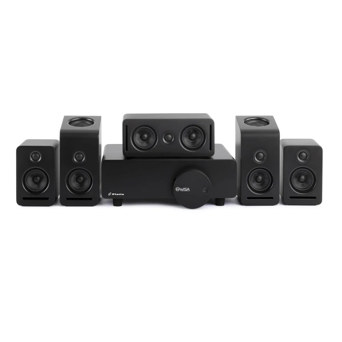Système de son surround sans fil 5.1 [marque] – Haut-parleur home cinéma Dolby Atmos avec Up-Firing & THX, WISA Low Latency, système de son TV pour téléviseur, jeux et musique (noir)