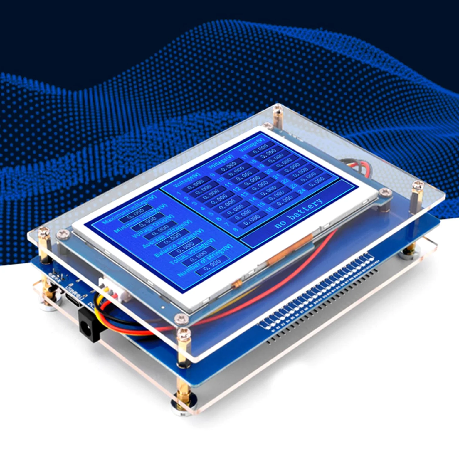 Testeur De Batterie Numérique 1 À 24S Vérificateur De Batterie Lithium 2V À 4.5V Avec Carte Dextension
