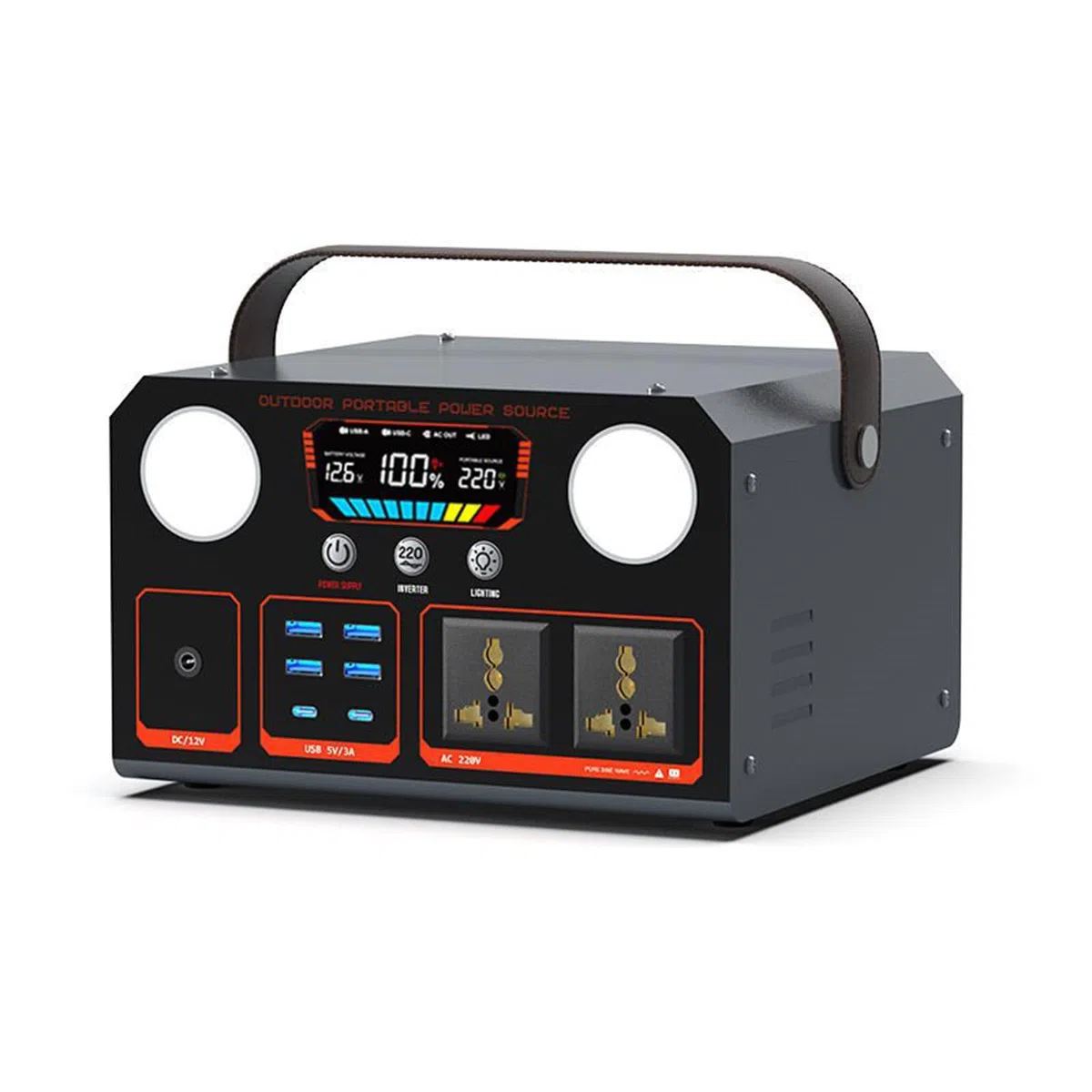 Alimentation de Secours Mobile 220 V pour la Maison, Les Voyages en Voiture et Le Camping. Nombreuses spécifications Disponibles, 500 000 mAh.