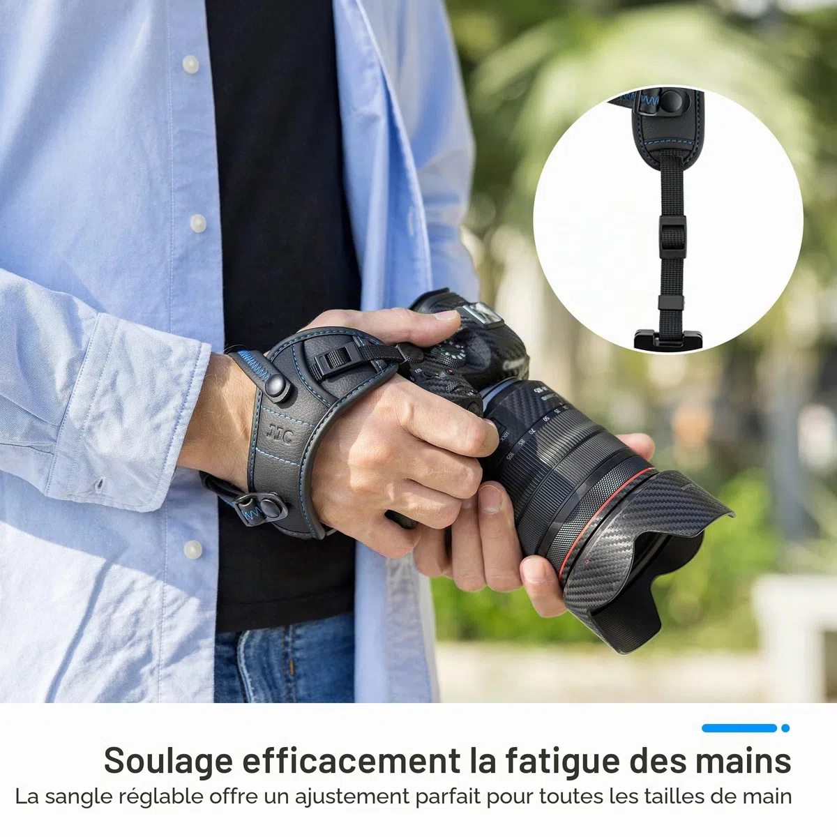 JJC Sangle pour appareil photo reflex numérique (avec plaque de type Arca)