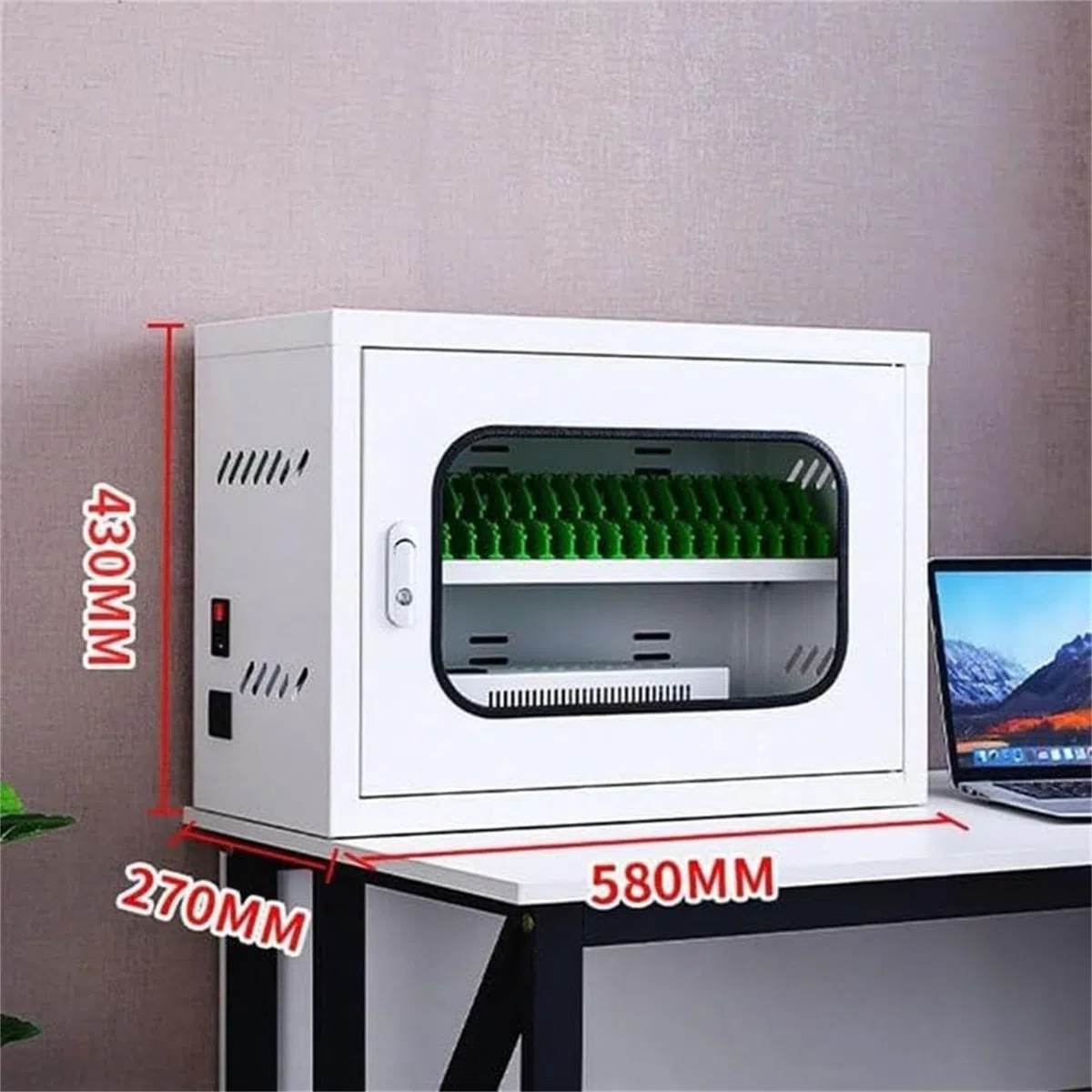 Station de charge portable pour téléphones mobiles, casier de téléphone portable USB avec rangement, design rechargeable pour une utilisation facile, parfait pour les besoins de charge à la maison ou